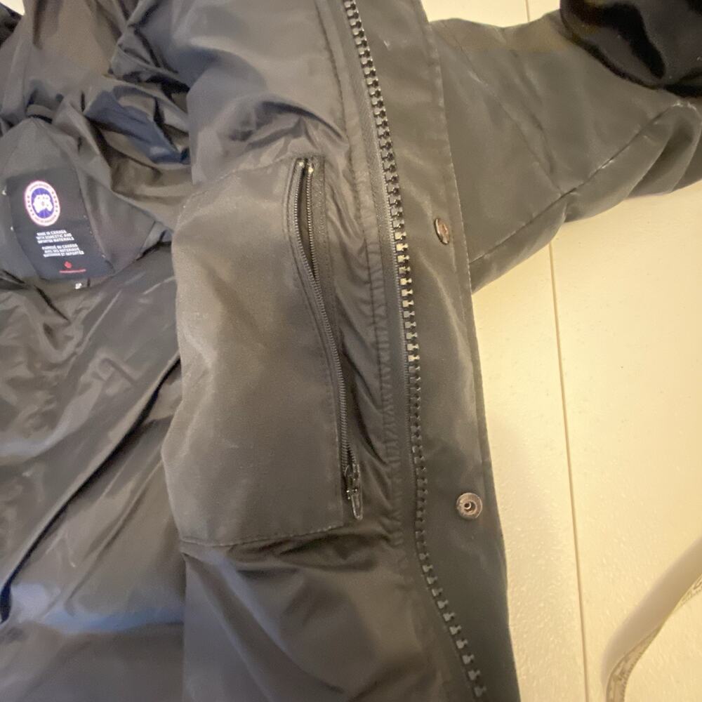 CANADA GOOSE Unisex S/P Parka Black White Duck Down Puffer Jacket Coat Hooded - Picture 8 of 16